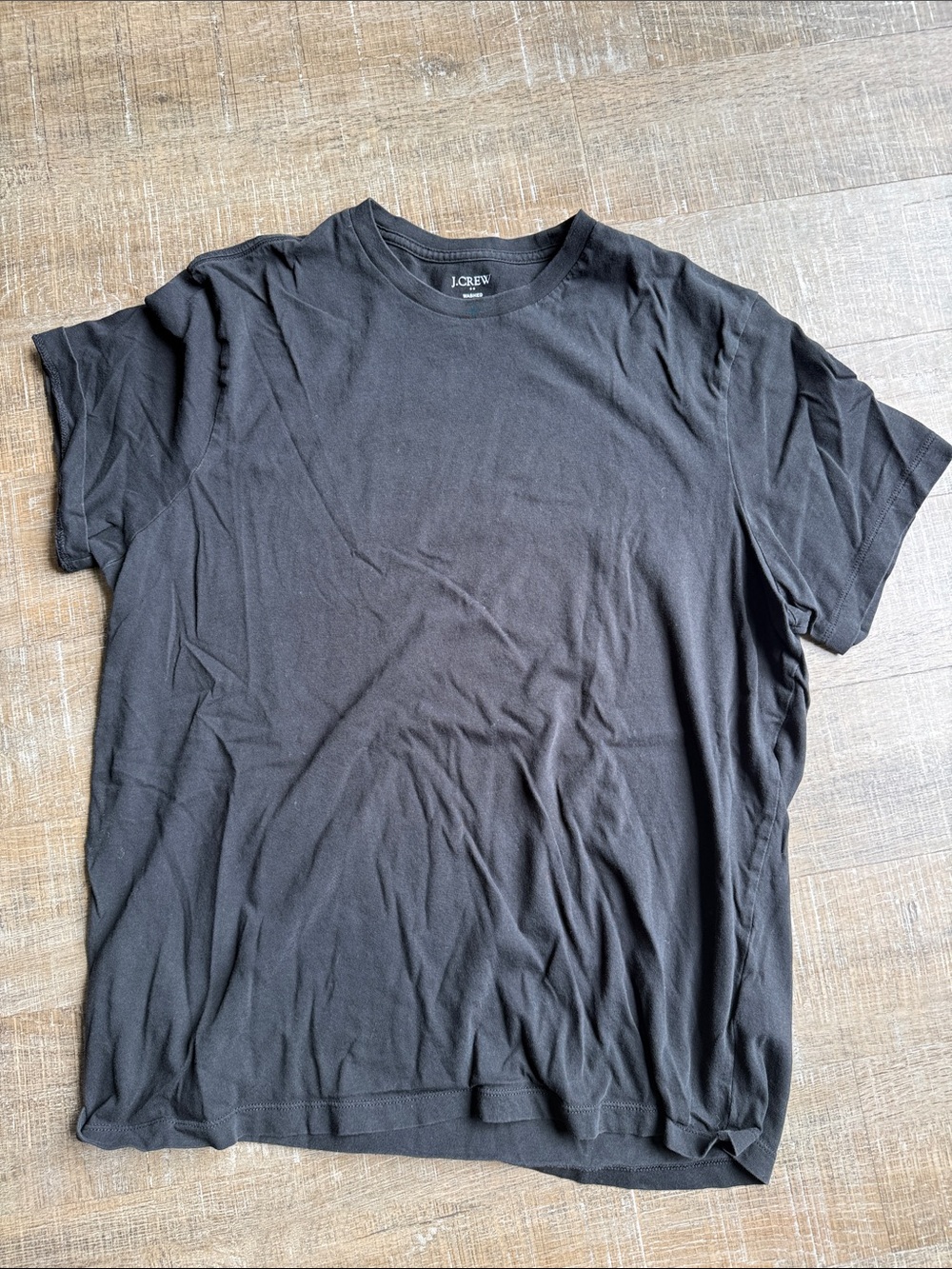 J. Crew Black Crewneck Tee 100% Cotton Classic Fit Short Sleeve Men's L